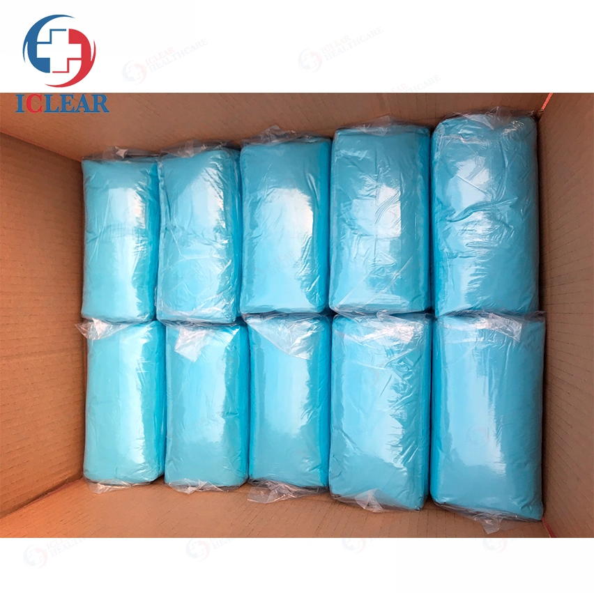 35g o 50g Estilo de bucle para el pulgar Bata desechable de plástico CPE Bata de CPE transpirable