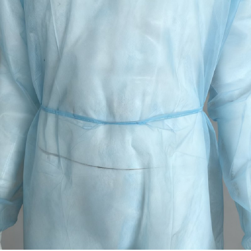 Bata de aislamiento desechable médica reutilizable de no tejido para cirujano, paciente y visitante