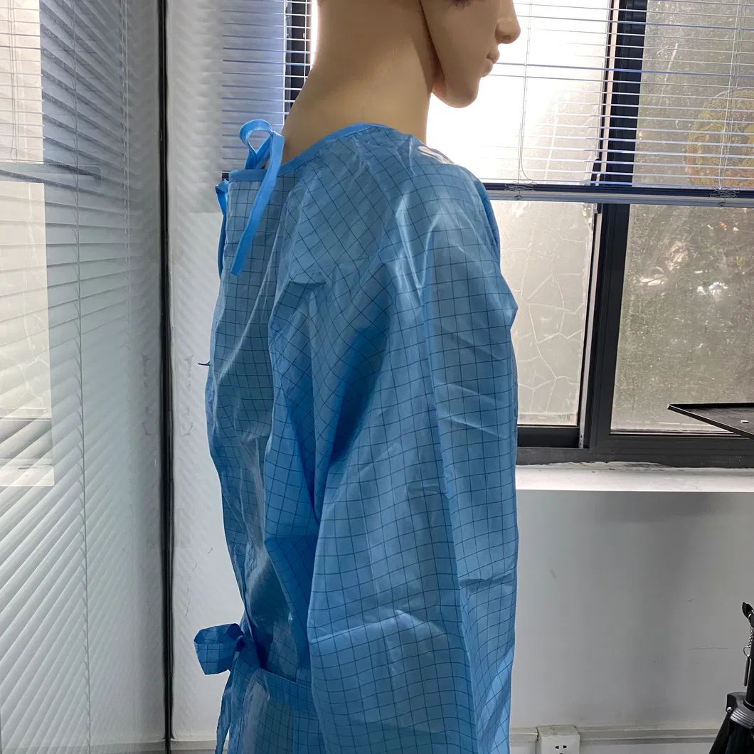 Bata de aislamiento azul