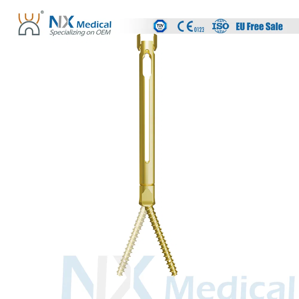 دعم تصنيع المعدات الأصلية من Nx Medical برغي عمود فقري من التيتانيوم مع تجويف داخلي للأسمنت العظمي