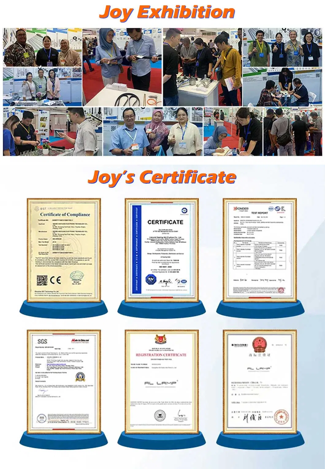 Exhibition and Certificates