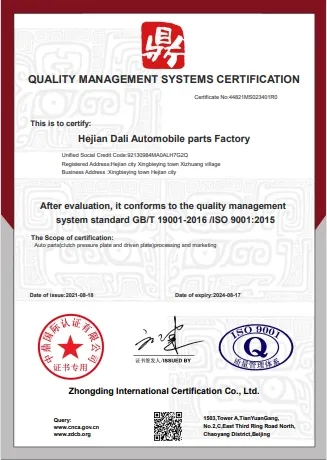 Certification Document