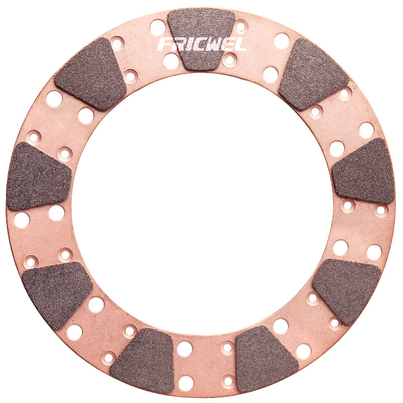 Fricwel Auto Parts Red Color Formula Clutch10 Pads Copper Racing Disc