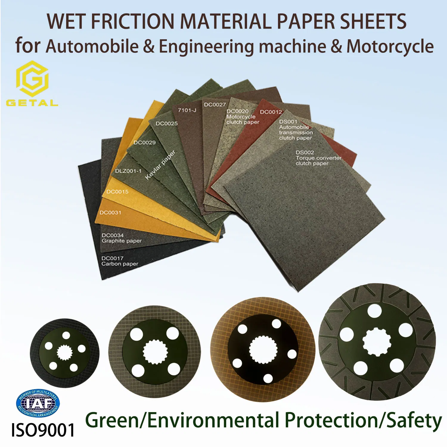 Brake Pads Tractor Transmission Friction Clutch Disc 178X36X5-It18