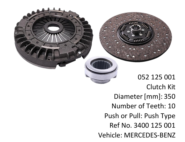 Driven Disc Pressure Cover 3400125001 Repair Plate Friction Plate Set Clutch Assembly Kit for European Trucks
