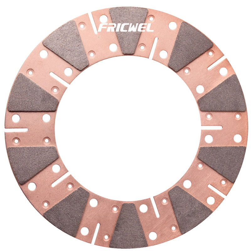 Fricwel Auto Parts Red Color Formula Clutch10 Pads Copper Racing Disc