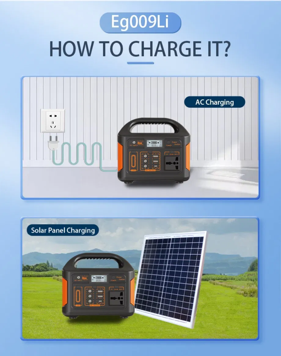 محطة بنك الطاقة ليثيوم محمولة 1200W 1800W 2000W 3kw 5kw حزمة بطارية طاقة محمولة مولد شمسية للتخييم