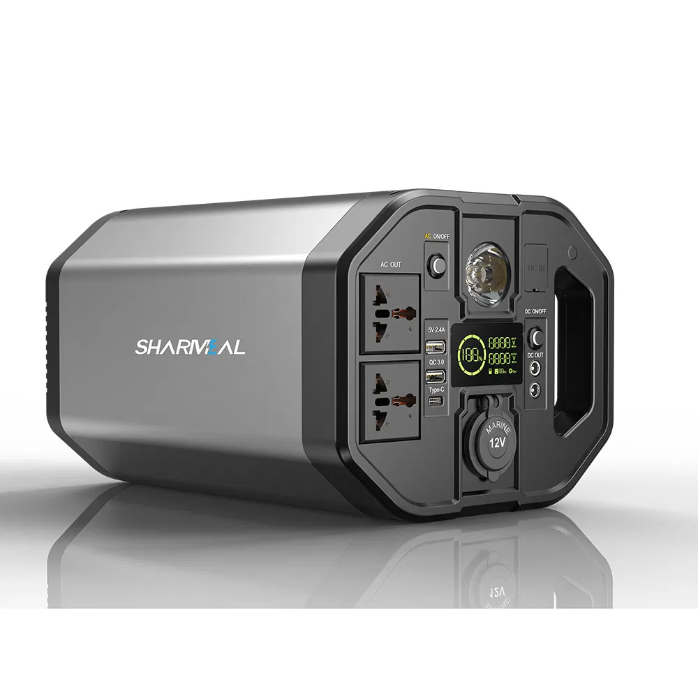 محطة رخيصة عالية السعة 600W شاحن بالطاقة الشمسية مع ضوء LED محمول