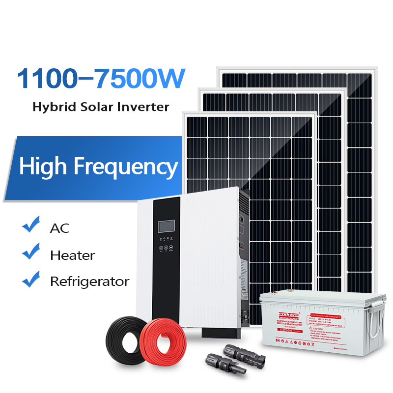 نظام الطاقة الشمسية الكامل مع العاكس الشمسي 10 كيلو وات 20000W محمول 5000W غني 10kw لوحة 15kw خارج الشبكة