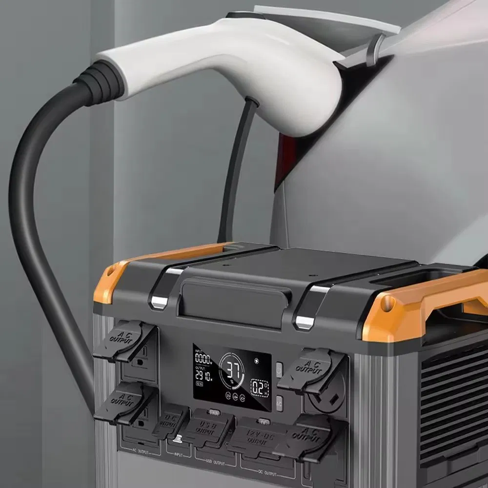 2400W محطة طاقة محمولة تعمل بالطاقة الشمسية ببطارية ليثيوم تيار مستمر وتيار متردد بقدرة موجة جيبية نقية LiFePO4 للتخييم في الهواء الطلق
