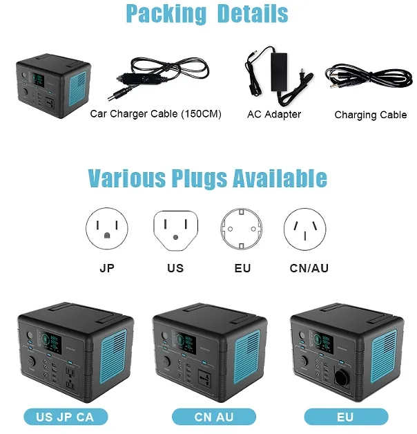 محطة طاقة محمولة عالية السعة 500W