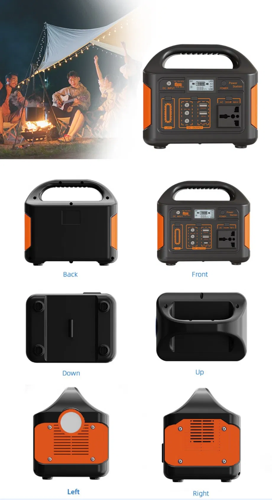100W 120W 300W محطة طاقة محمولة تدعم تقنية MPPT للطاقة الشمسية 160W مدخل للتخييم والصيد خارج الشبكة للأجهزة المحمولة