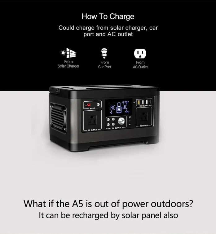 محطة طاقة محمولة عالية السعة 500W للتخييم وRV