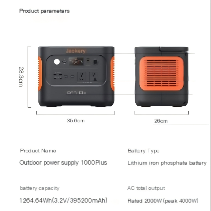 جاكيري 1000plus محطة طاقة محمولة خارجية 2000W 1264wh مزود طاقة طوارئ UPS رسمي جاكيري