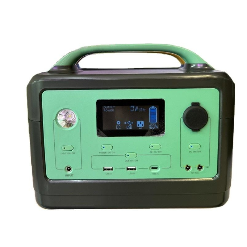 مولد الألواح الشمسية 800W 512wh نظام إضاءة منزلي ببطارية خارجية موجة جيبية نقية وحدة تحكم MPPT محطة طاقة محمولة