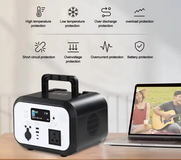 محطة طاقة محمولة 600W مولد بطارية عالية السعة للاستخدام في السفر الخارجي والطوارئ المنزلية