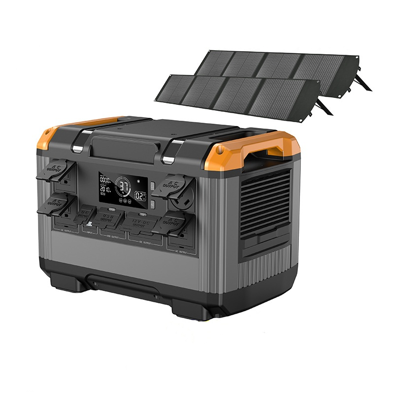 شاحن سريع 230V/2400W مولد الطاقة الشمسية محطة الطاقة المحمولة للتخييم والطوارئ
