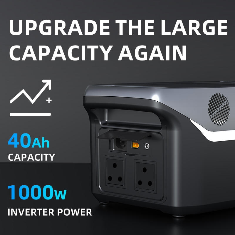 LiFePO4 بطارية ليثيوم UPS 1000W 1024wh محطة طاقة محمولة للطوارئ الشمسية الخارجية