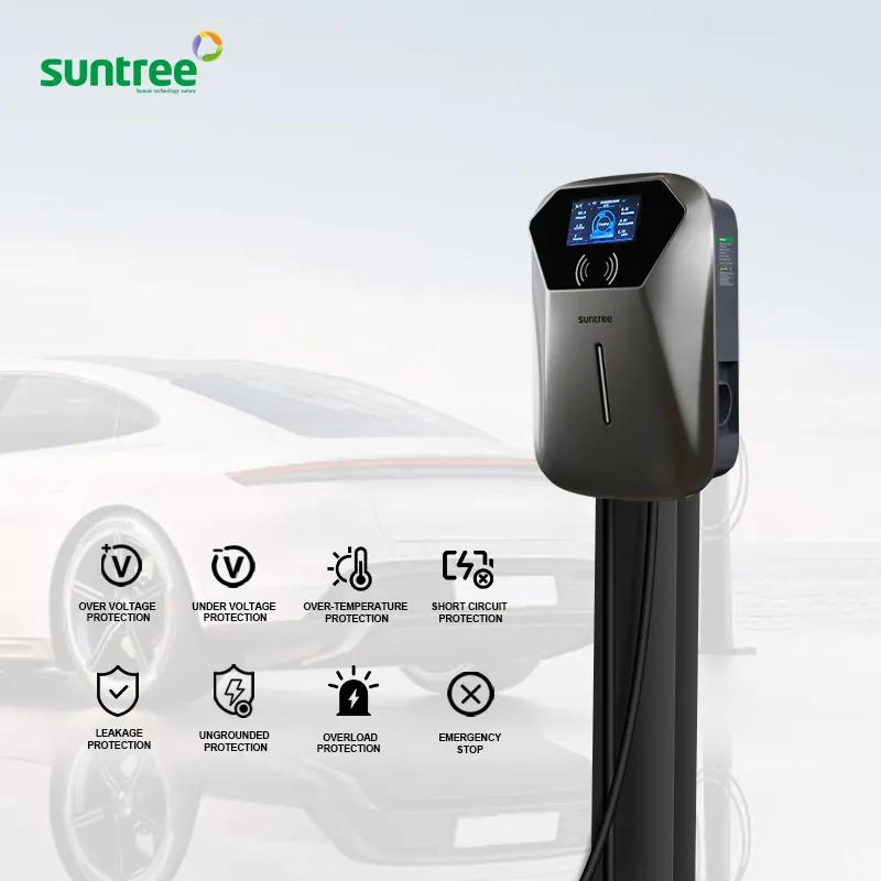 شاحن كهربائي محمول للسيارات الكهربائية 3 محطة شحن حائط 16A 11kw تيار متردد 380V