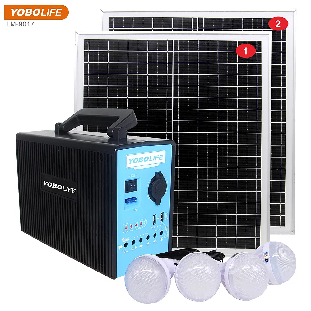 مولد جملة 12V 100W محطة طاقة محمولة صغيرة شاحن نظام الطاقة الشمسية / بنك طاقة خارجي / خرج شحن السيارة