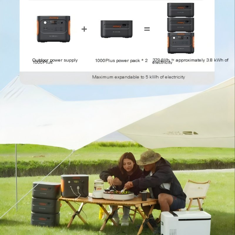 جاكيري 1000plus محطة طاقة عالية الكفاءة 1264wh 2000W مولد شمسي للتخييم والعربات المنزلية
