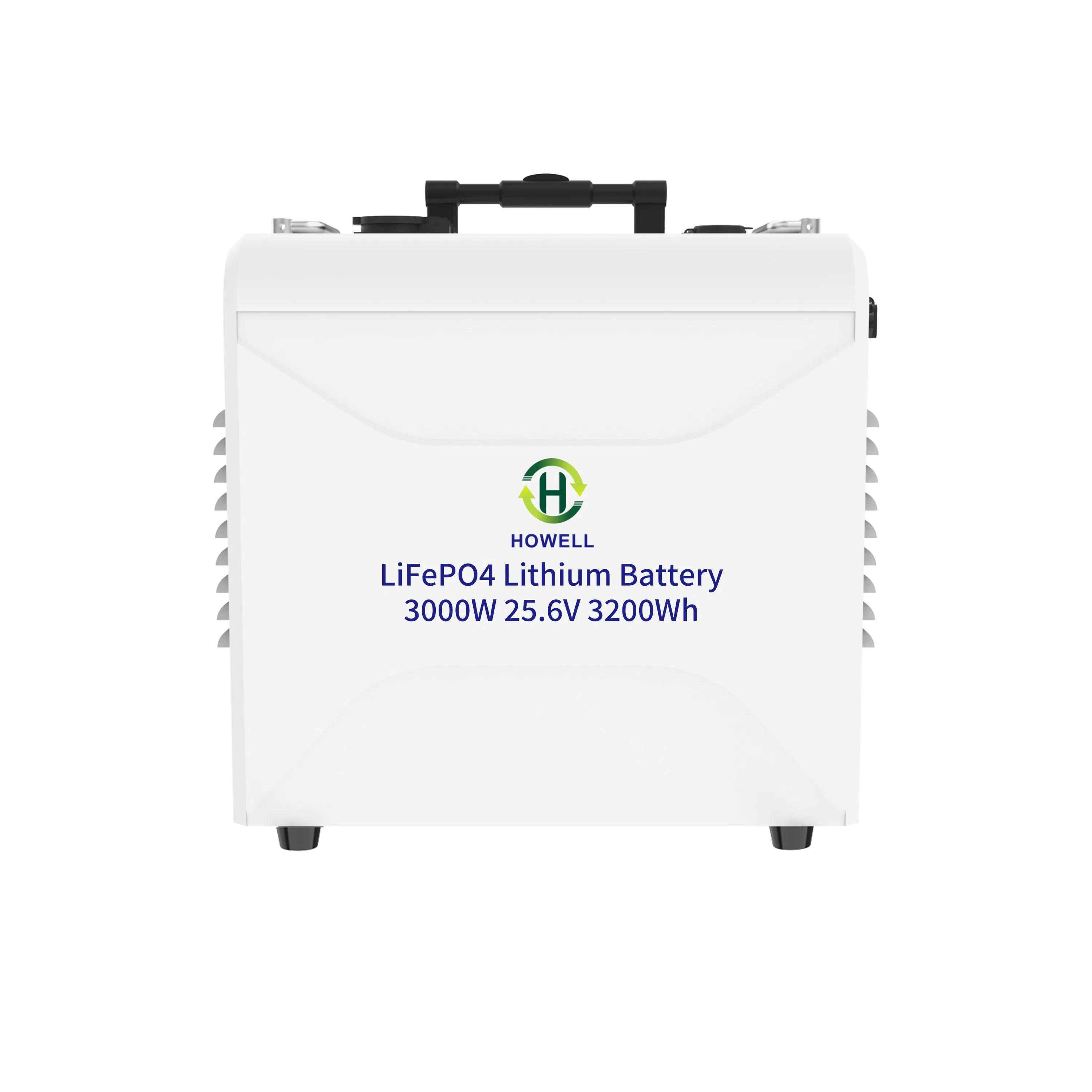25.6V 125ah 3200wh محطة طاقة محمولة لنظام مراقبة الطاقة الشمسية/ UPS للطوارئ/ تخييم خارجي في RV