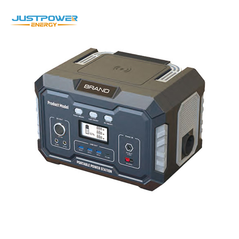مولد شحن سريع لاسلكي بالطاقة الشمسية 500W 220V LiFePO4 بنك طاقة محمول بالبطارية الشمسية