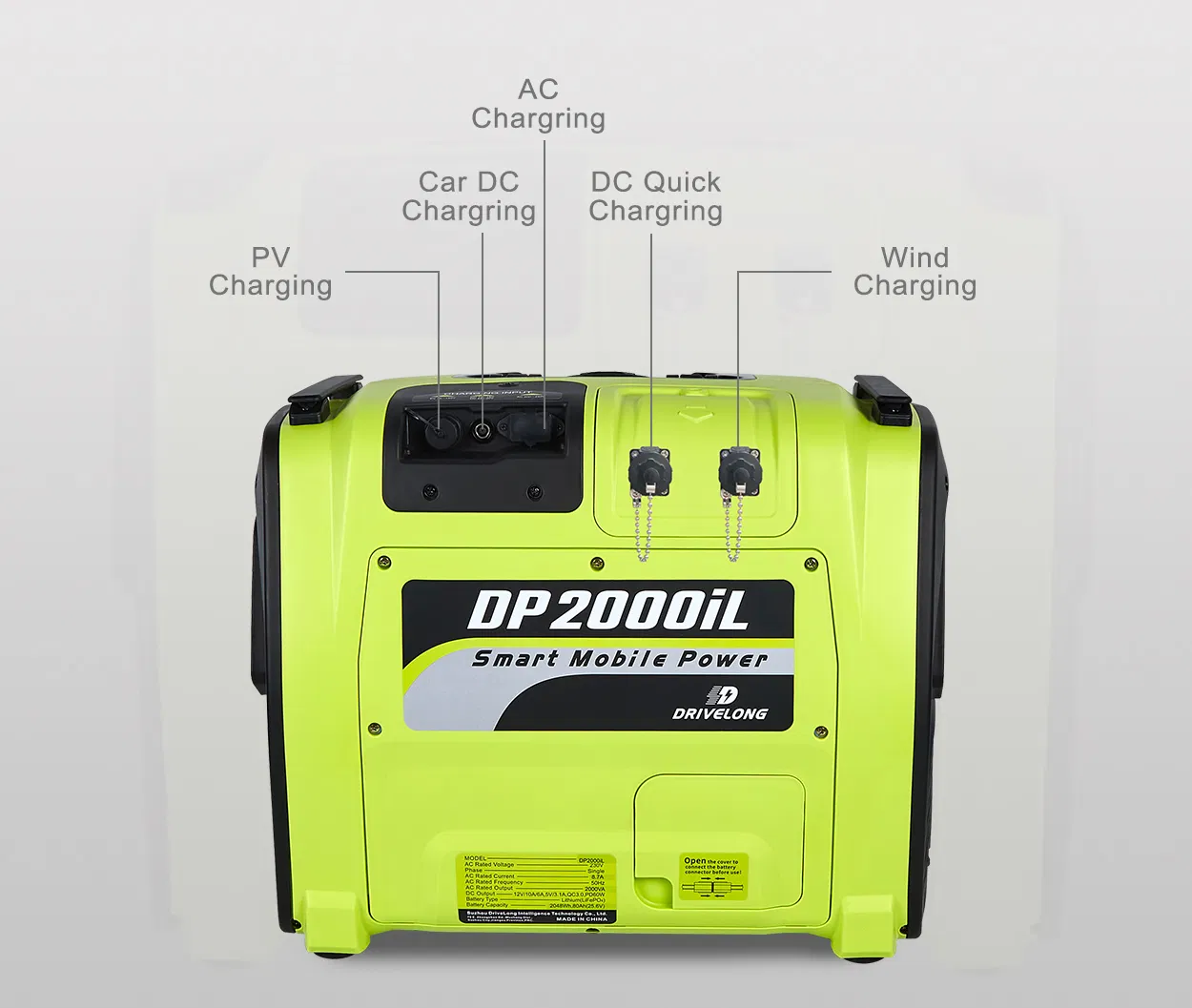 محطة طاقة شمسية محمولة 2000W مولد 110V 220V احتياطي صغير للتخييم في الهواء الطلق