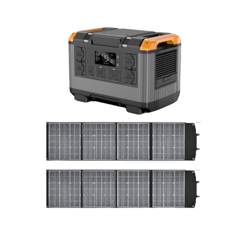شاحن سريع 230V/2400W مولد الطاقة الشمسية محطة الطاقة المحمولة للتخييم والطوارئ