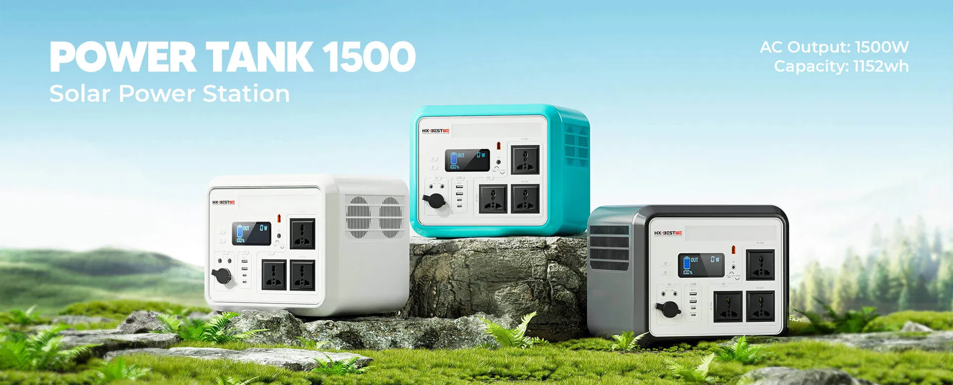 محطة طاقة محمولة 1152wh LiFePO4 شاحن بطارية بنك طاقة شمسية نظام طوارئ 400W لوحة شمسية قابلة لإعادة الشحن 1500W مولد طاقة شمسية متنقل