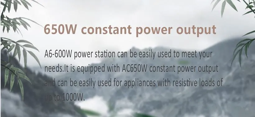 محطة طاقة محمولة صغيرة للاستخدام في الهواء الطلق للتخييم خارج الشبكة عالية الأداء 600W