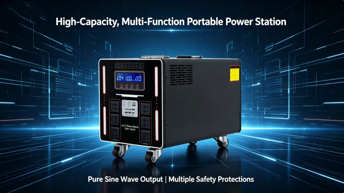 محطة طاقة محمولة متعددة الوظائف للطوارئ للاستخدام الخارجي والتجاري 3000W 3500W 6000W LiFePO4