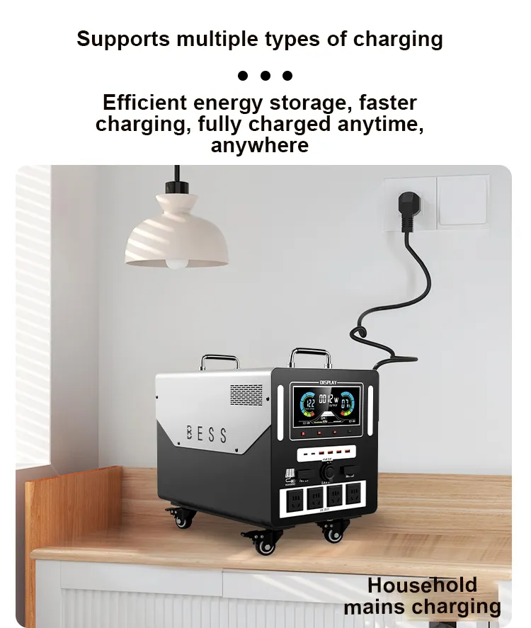محطة طاقة محمولة عالية السعة 3000W 3500W 6000W مع عجلات و LiFePO4 ليثيوم