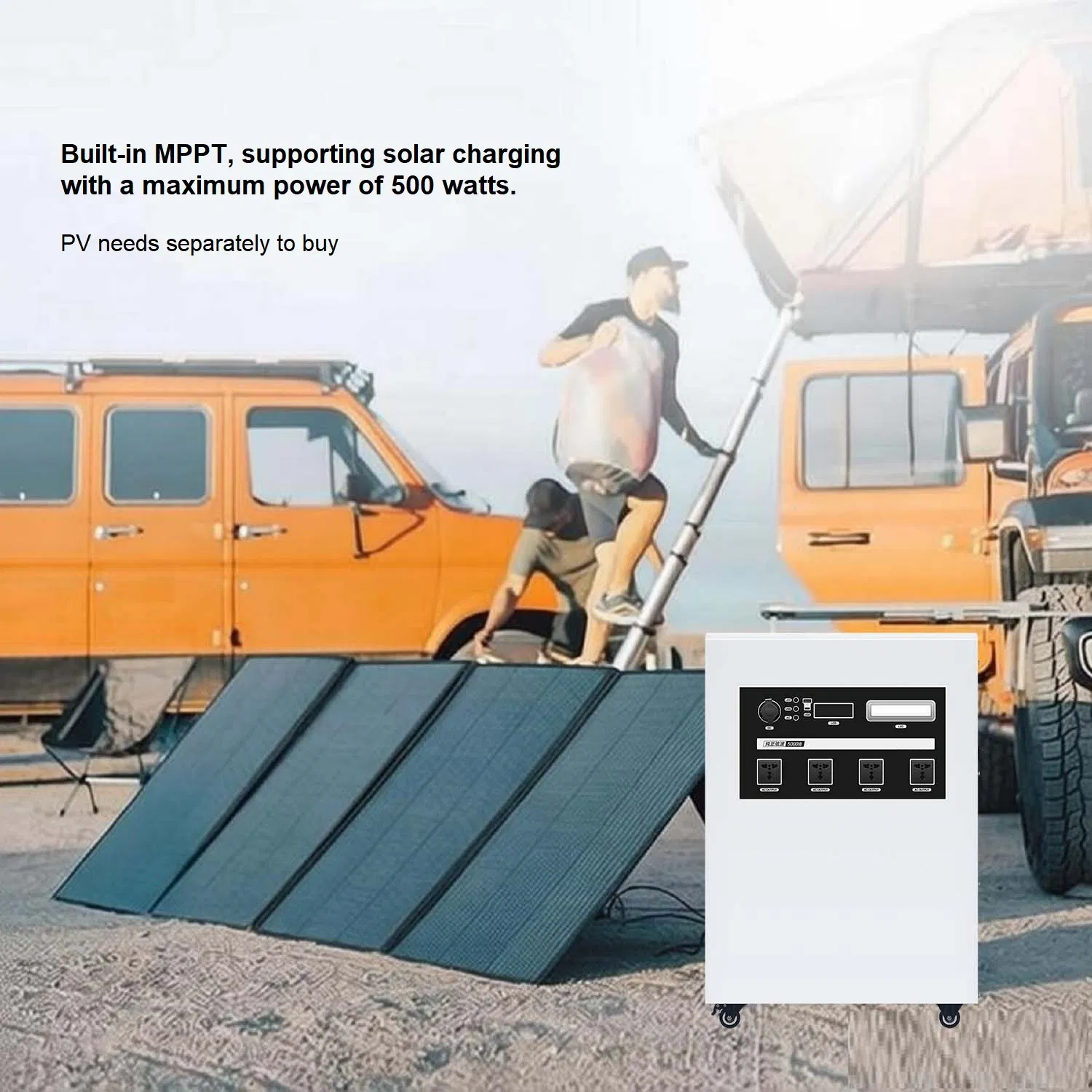 مزود طاقة خارجي 3000W عاكس 5000wh LiFePO4 بطارية طاقة محمولة LiFePO4 بطارية Zn3000