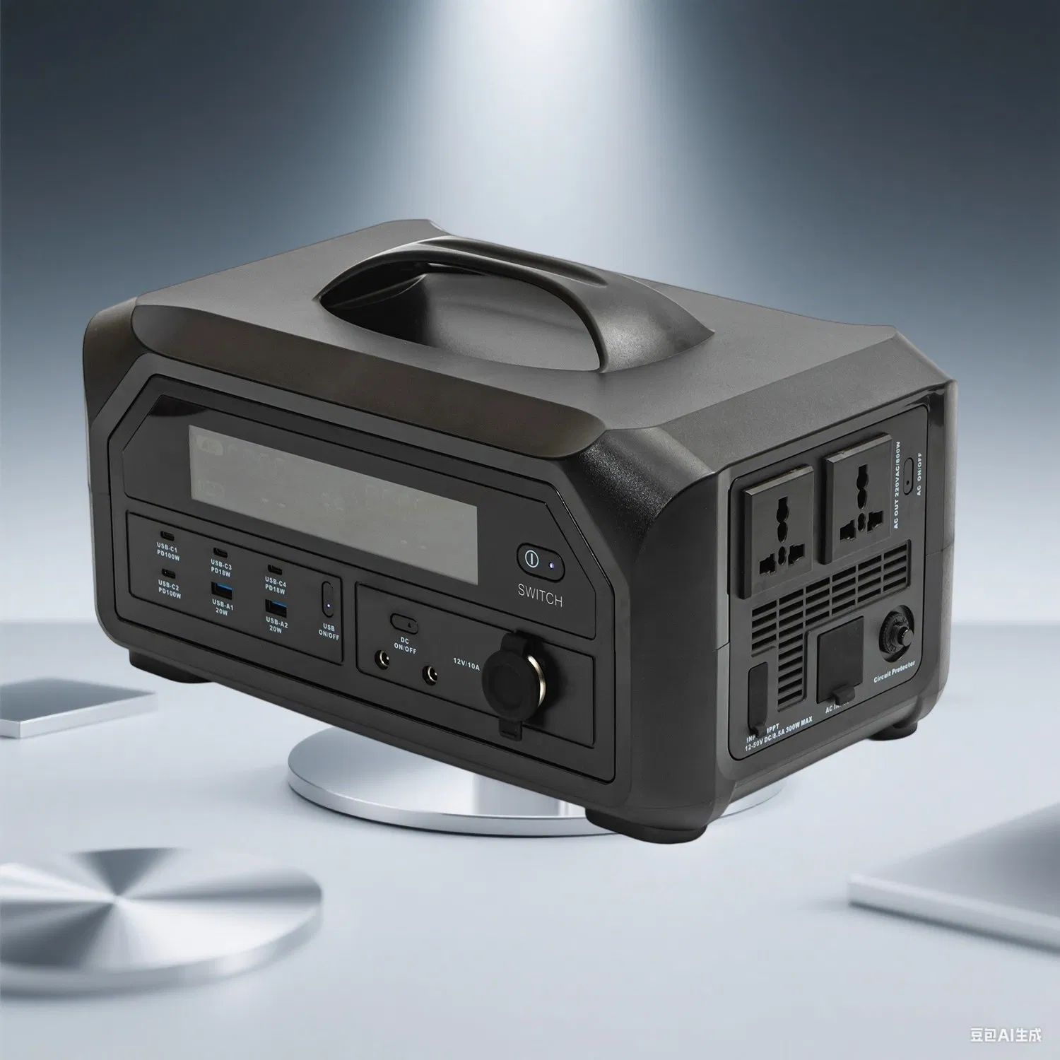 Hcs800/1200 محطة طاقة محمولة عالية السعة جاهزة للطاقة الشمسية مع شاشة LCD