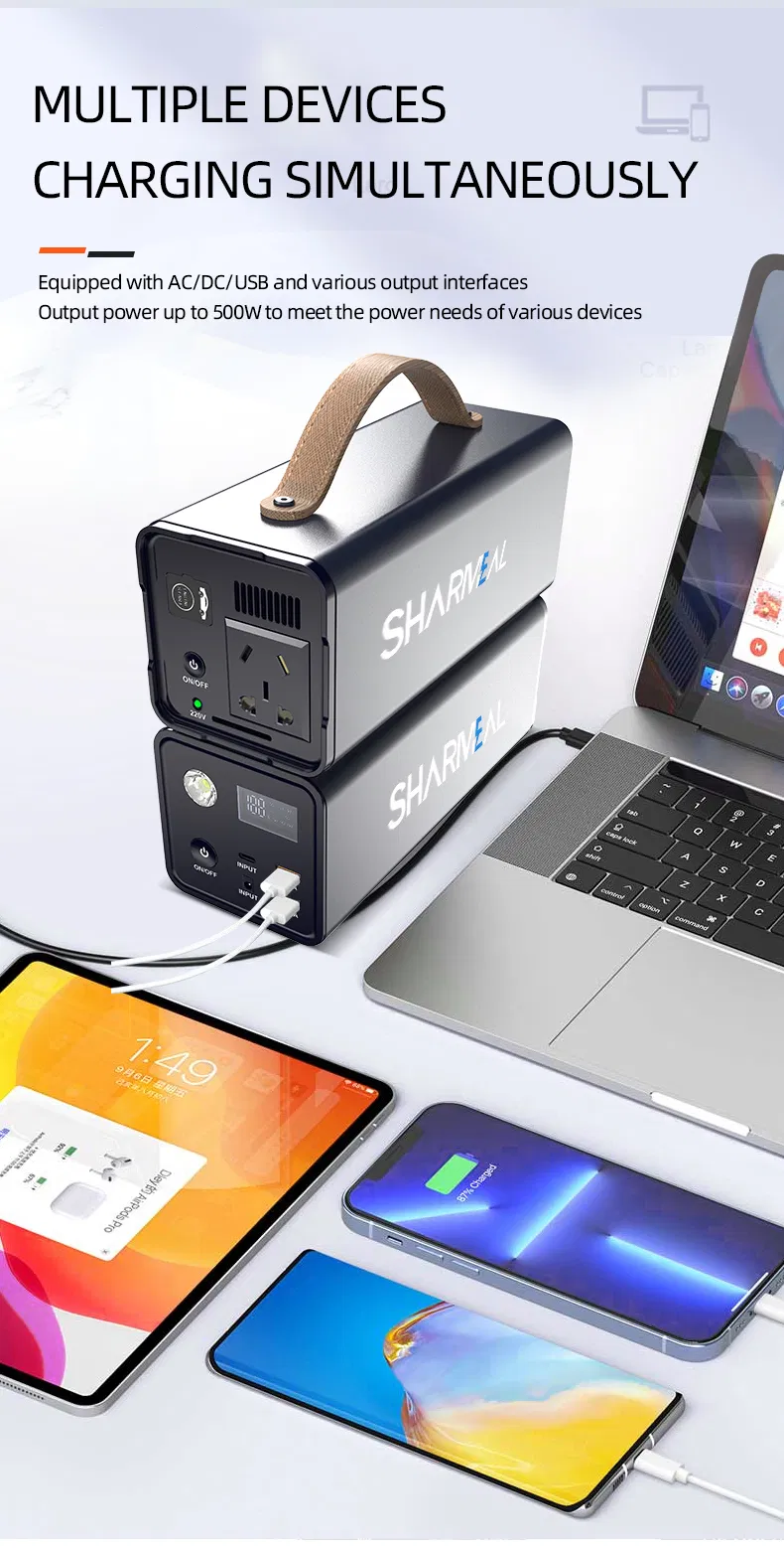 200W محطة طاقة محمولة، بنك طاقة مع مخرج تيار متردد للتخييم والطوارئ