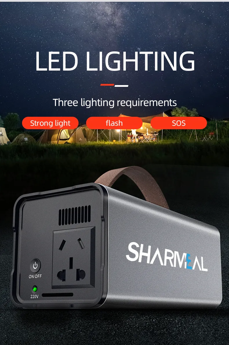 200W محطة طاقة محمولة، بنك طاقة مع مخرج تيار متردد للتخييم والطوارئ