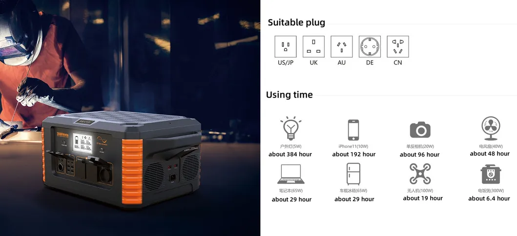 سعر رخيص 2000W تخزين الطاقة الليثيوم محطة الطاقة الخارجية المحمولة مولد الطاقة الشمسية الاحتياطي