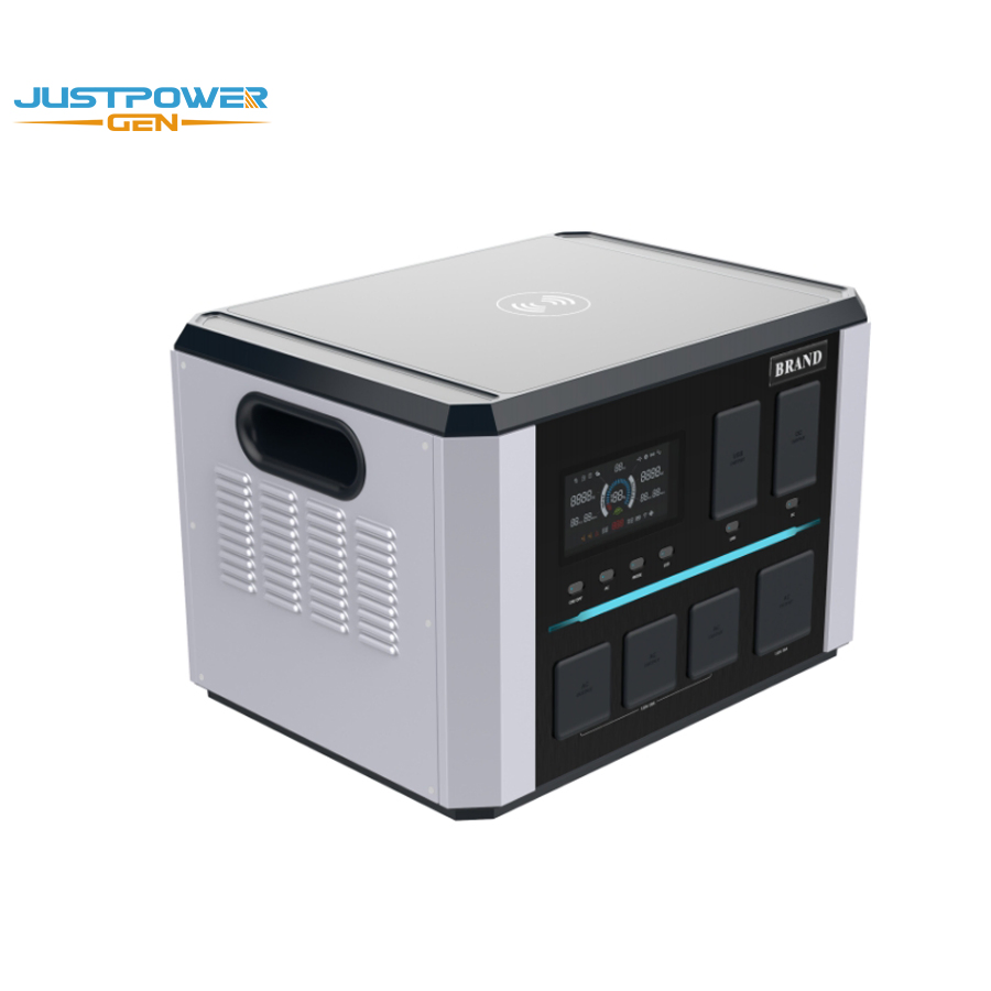 3600W LiFePO4 محطة طاقة شمسية محمولة قابلة لإعادة الشحن مع بطارية احتياطية كهربائية DC و AC للطوارئ