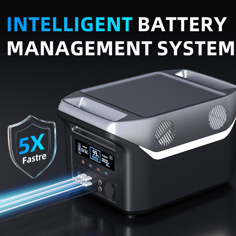 LiFePO4 بطارية ليثيوم UPS 1000W 1024wh محطة طاقة محمولة للطوارئ الشمسية الخارجية