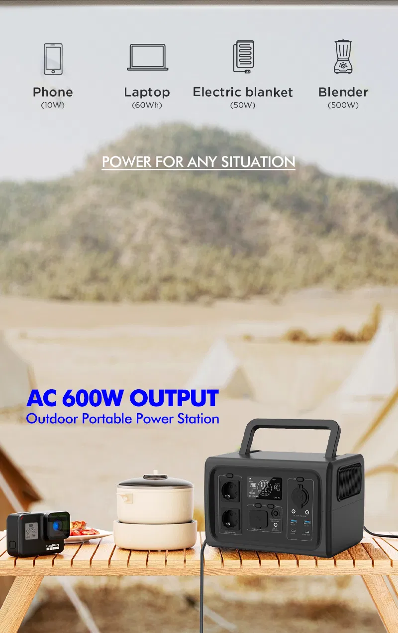 300W بنك بطارية ليثيوم القابلة للشحن مولد الطاقة الشمسية المحمولة
