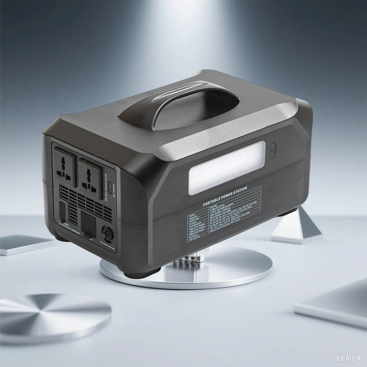 Hcs800/1200 محطة طاقة محمولة عالية السعة جاهزة للطاقة الشمسية مع شاشة LCD