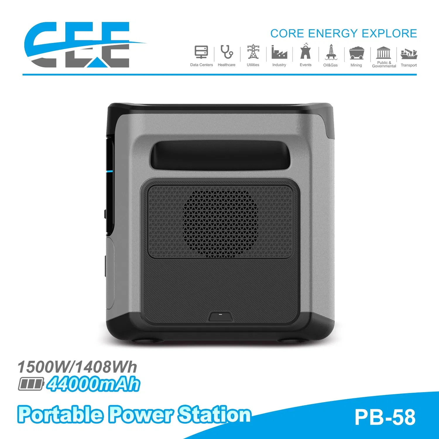 2200W محطة طاقة محمولة عالية السعة، 2048wh LiFePO4, 6 منافذ الإخراج، شحن بالطاقة الشمسية، بدء تشغيل السيارة، استخدام طارئ