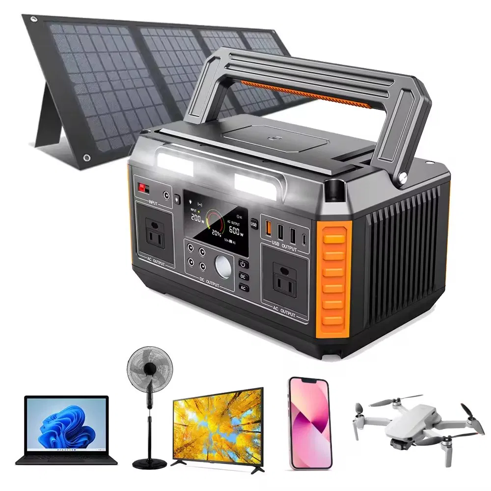 محطة طاقة محمولة صغيرة للاستخدام في الهواء الطلق للتخييم خارج الشبكة عالية الأداء 600W
