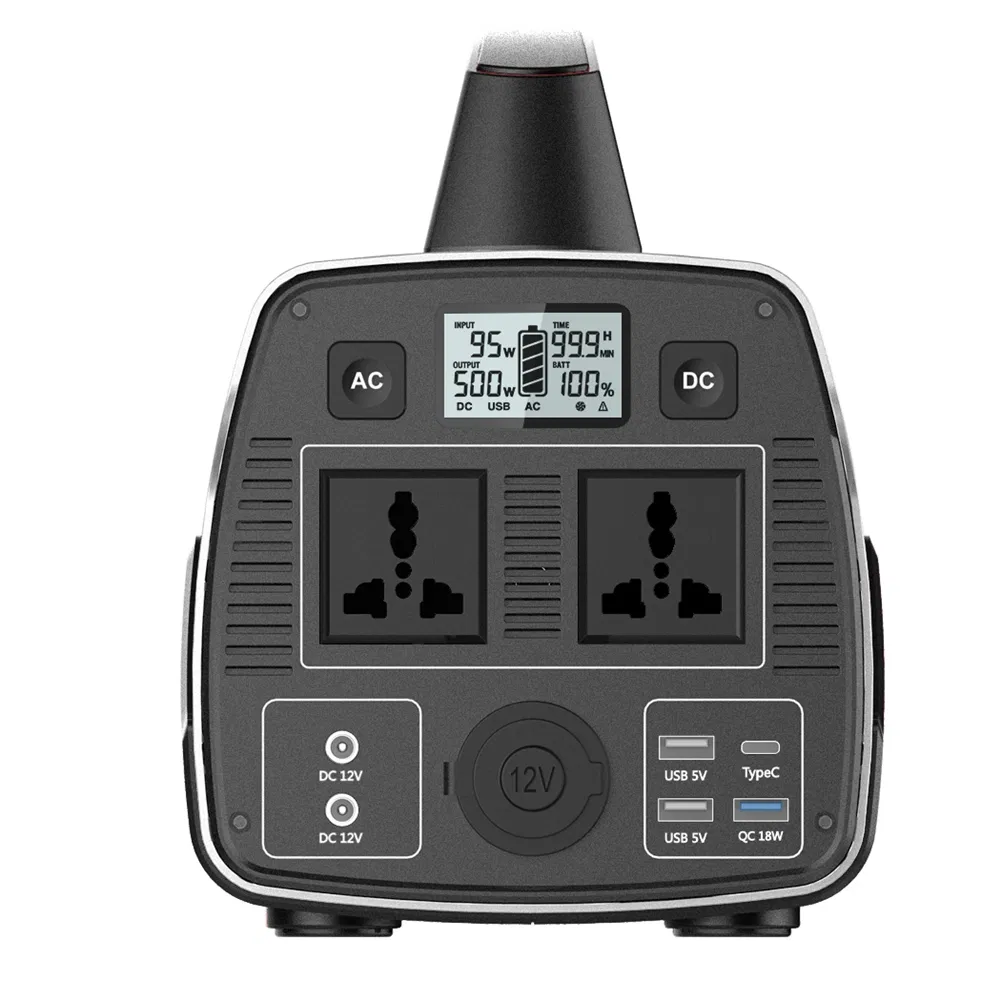 500W مصدر طاقة احتياطي للطوارئ مع شاشة LCD