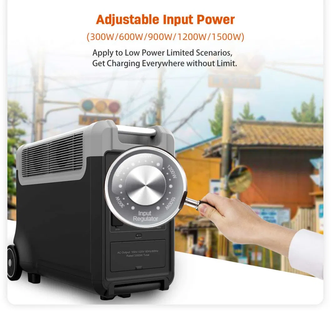 3600W محطة طاقة محمولة عالية السعة للرحلات الخارجية ورحلات RV