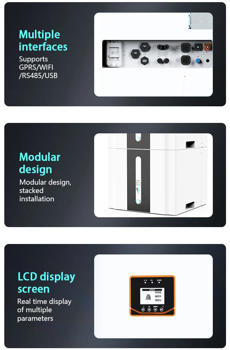كفاءة نظام تخزين الطاقة المنزلية قابل للتكديس 5kw 15kwh