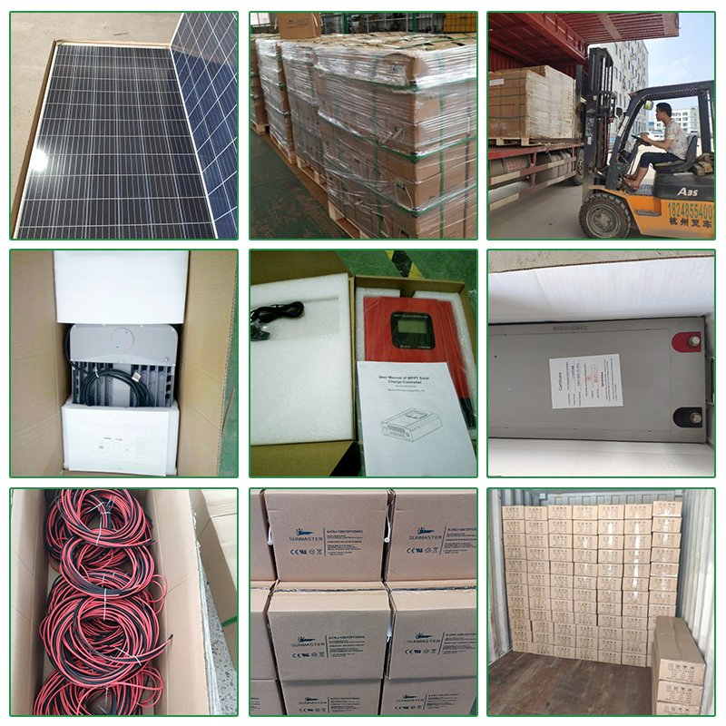 مولد الطاقة الشمسية المحمول ثلاثي الطور المخصص من ترينا 5kw 10 كيلووات مجموعة هجينة 10kw طاقة خارج الشبكة 3kw نظام الطاقة الشمسية المنزلي