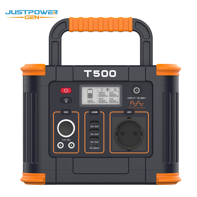 محطة تخزين الطاقة الليثيوم الصغيرة 500W الخارجية المحمولة لتوليد الطاقة الشمسية الاحتياطية
