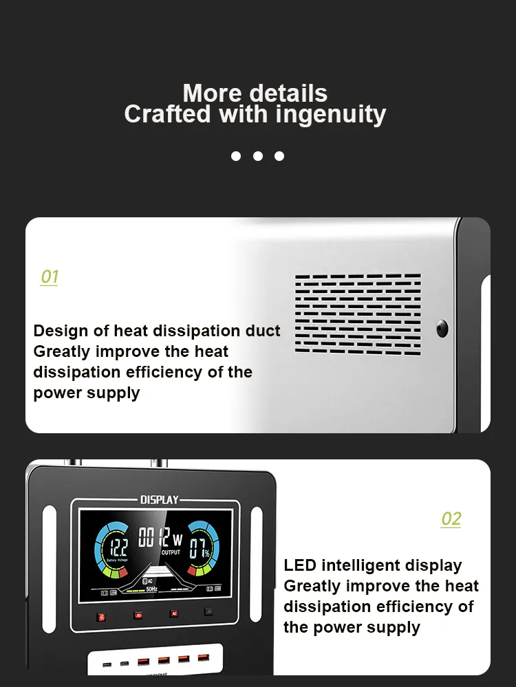 محطة طاقة محمولة عالية السعة 3000W 3500W 6000W مع عجلات و LiFePO4 ليثيوم